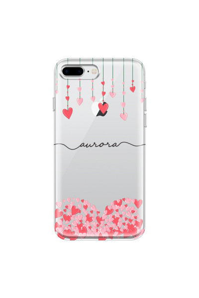 APPLE - iPhone 8 Plus - Soft Clear Case - Love Hearts Strings