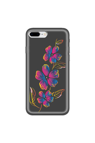 APPLE - iPhone 8 Plus - Soft Clear Case - Spring Flowers In The Dark