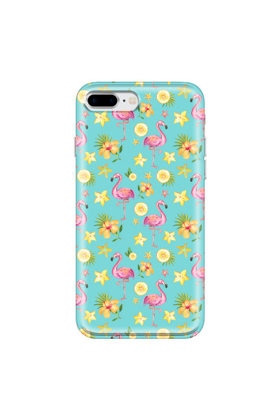 APPLE - iPhone 8 Plus - Soft Clear Case - Tropical Flamingo I