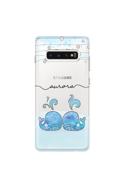 SAMSUNG - Galaxy S10 Plus - Soft Clear Case - Little Whales