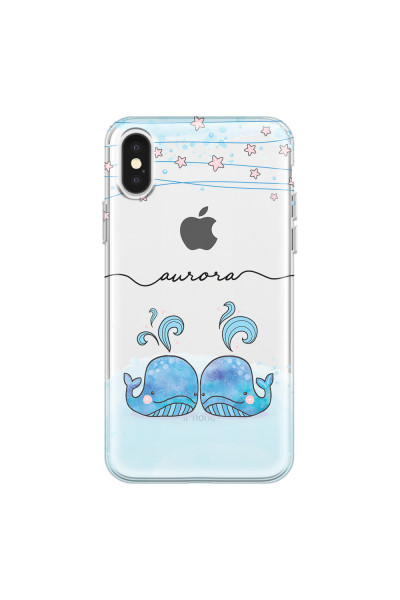 APPLE - iPhone X - Soft Clear Case - Little Whales