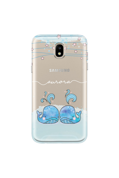 SAMSUNG - Galaxy J3 2017 - Soft Clear Case - Little Whales White