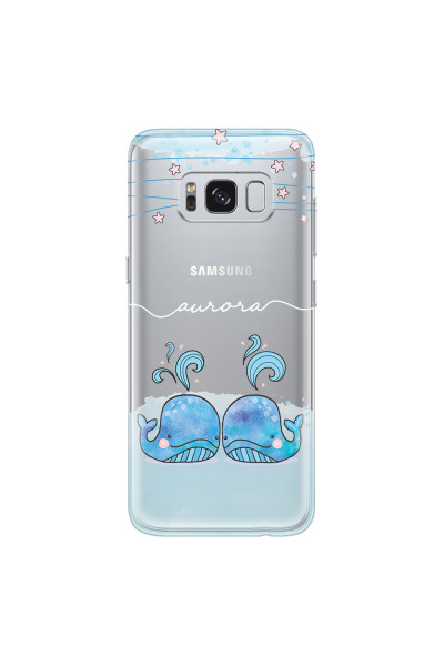 SAMSUNG - Galaxy S8 Plus - Soft Clear Case - Little Whales White