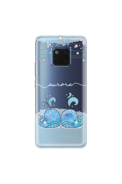 HUAWEI - Mate 20 Pro - Soft Clear Case - Little Whales White