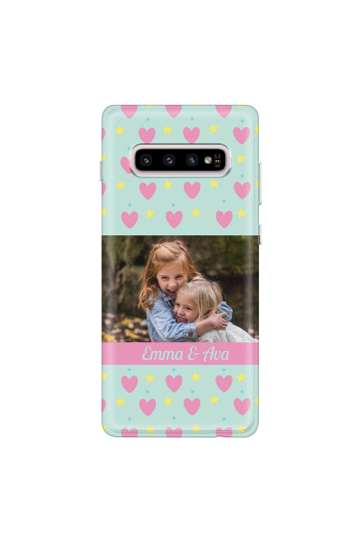 SAMSUNG - Galaxy S10 - Soft Clear Case - Heart Shaped Photo