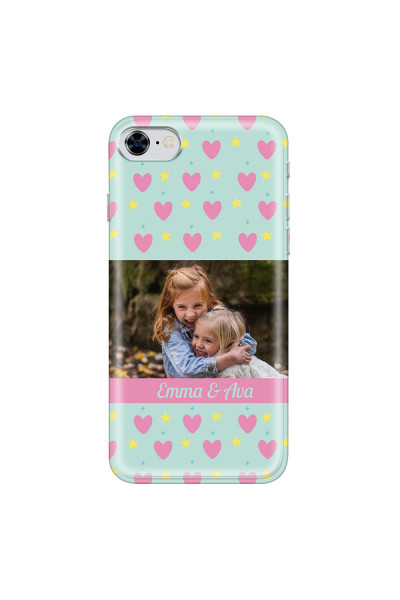 APPLE - iPhone 8 - Soft Clear Case - Heart Shaped Photo