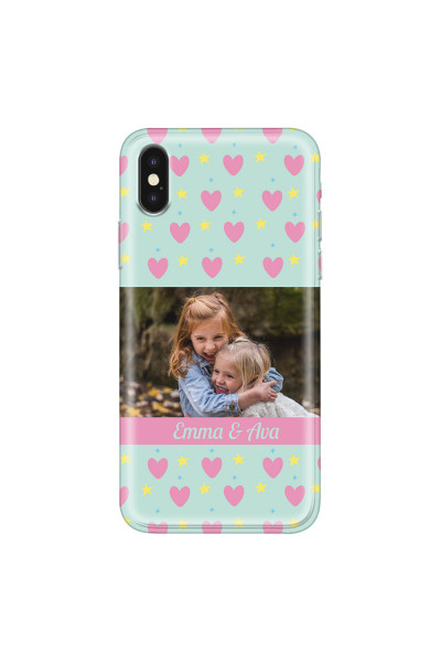APPLE - iPhone XS - Soft Clear Case - Heart Shaped Photo