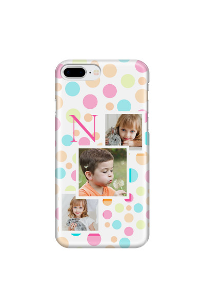 APPLE - iPhone 8 Plus - 3D Snap Case - Cute Dots Initial