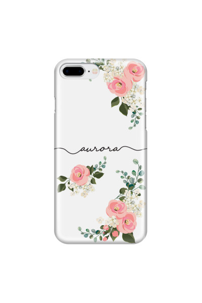 APPLE - iPhone 8 Plus - 3D Snap Case - Pink Floral Handwritten