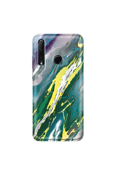 HONOR - Honor 20 lite - Soft Clear Case - Marble Rainforest Green