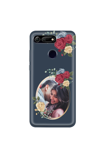 HONOR - Honor View 20 - Soft Clear Case - Blue Floral Mirror Photo