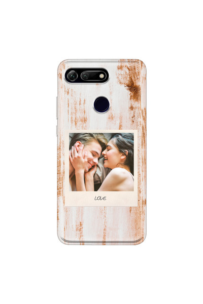 HONOR - Honor View 20 - Soft Clear Case - Wooden Polaroid