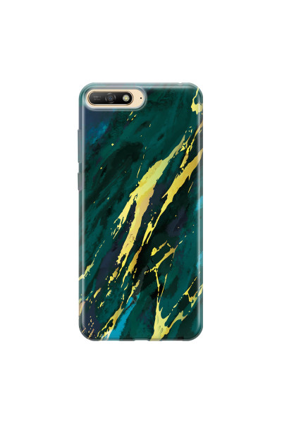 HUAWEI - Y6 2018 - Soft Clear Case - Marble Emerald Green
