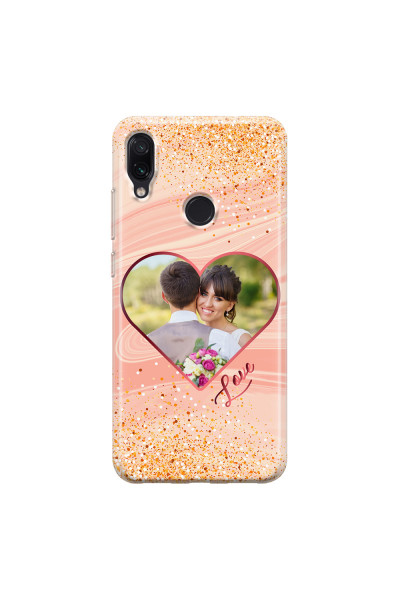 XIAOMI - Redmi Note 7/7 Pro - Soft Clear Case - Glitter Love Heart Photo