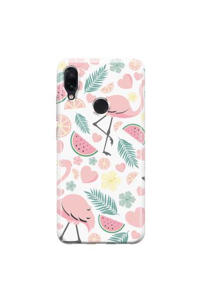 XIAOMI - Redmi Note 7/7 Pro - Soft Clear Case - Tropical Flamingo III