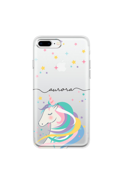 APPLE - iPhone 7 Plus - Soft Clear Case - Clear Unicorn Handwritten