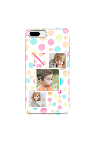 APPLE - iPhone 7 Plus - Soft Clear Case - Cute Dots Initial