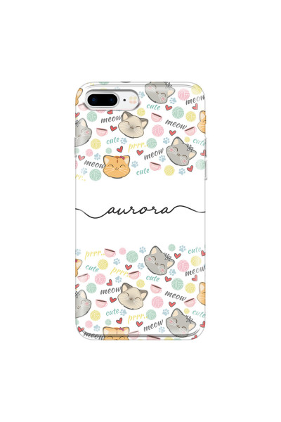 APPLE - iPhone 7 Plus - Soft Clear Case - Cute Kitten Pattern