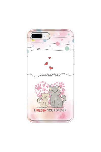 APPLE - iPhone 7 Plus - Soft Clear Case - I Meow You Forever