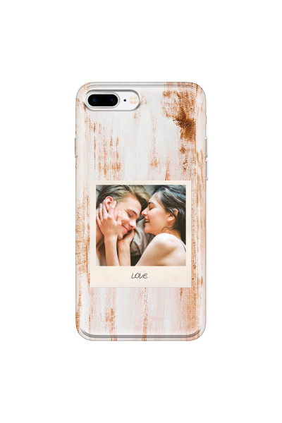 APPLE - iPhone 7 Plus - Soft Clear Case - Wooden Polaroid
