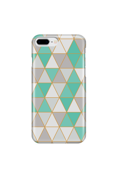 APPLE - iPhone 7 Plus - 3D Snap Case - Green Triangle Pattern