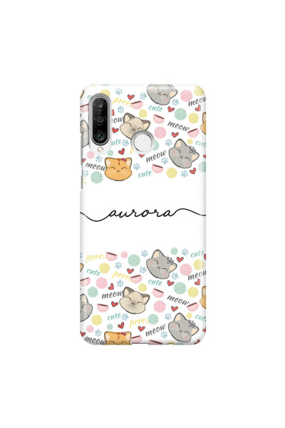HUAWEI - P30 Lite - 3D Snap Case - Cute Kitten Pattern