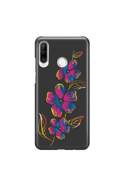 HUAWEI - P30 Lite - 3D Snap Case - Spring Flowers In The Dark