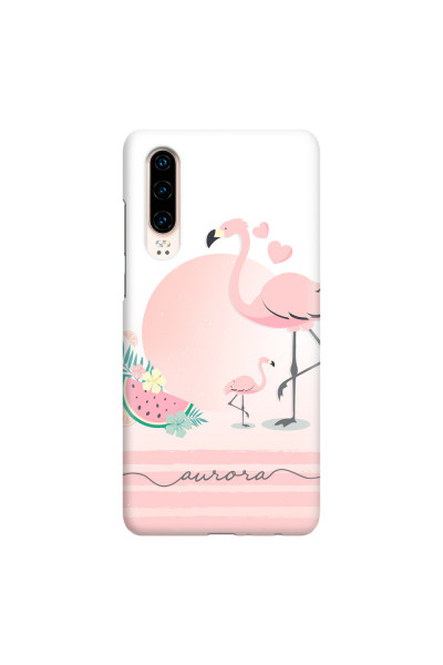 HUAWEI - P30 - 3D Snap Case - Flamingo Vibes Handwritten