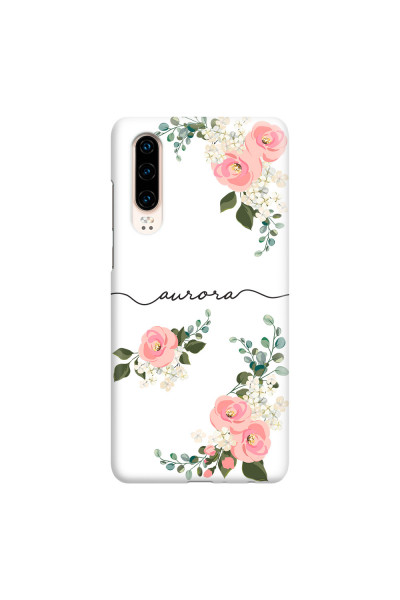 HUAWEI - P30 - 3D Snap Case - Pink Floral Handwritten