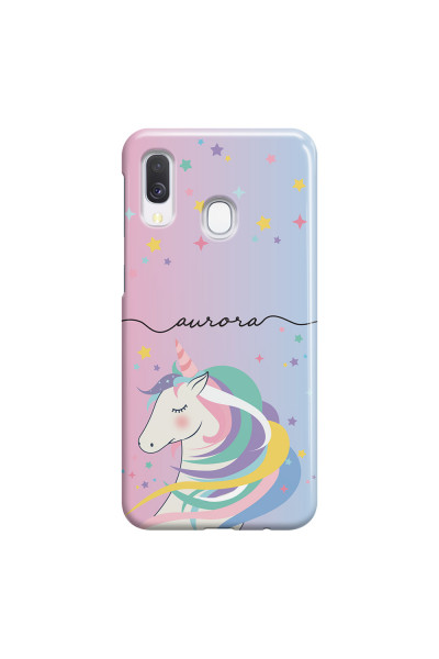 SAMSUNG - Galaxy A40 - 3D Snap Case - Pink Unicorn Handwritten