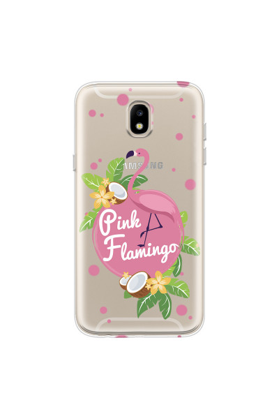 SAMSUNG - Galaxy J5 2017 - Soft Clear Case - Pink Flamingo