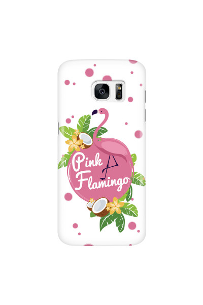 SAMSUNG - Galaxy S7 Edge - 3D Snap Case - Pink Flamingo
