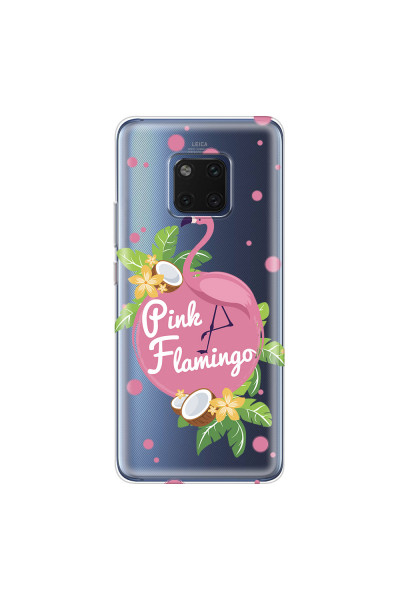 HUAWEI - Mate 20 Pro - Soft Clear Case - Pink Flamingo