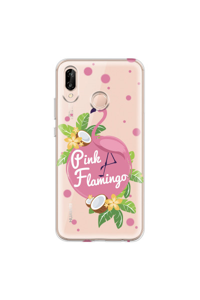 HUAWEI - P20 Lite - Soft Clear Case - Pink Flamingo