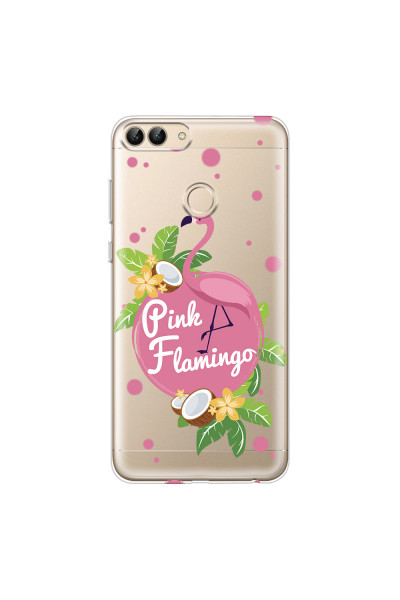 HUAWEI - P Smart 2018 - Soft Clear Case - Pink Flamingo