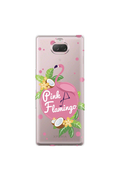 SONY - Sony 10 Plus - Soft Clear Case - Pink Flamingo