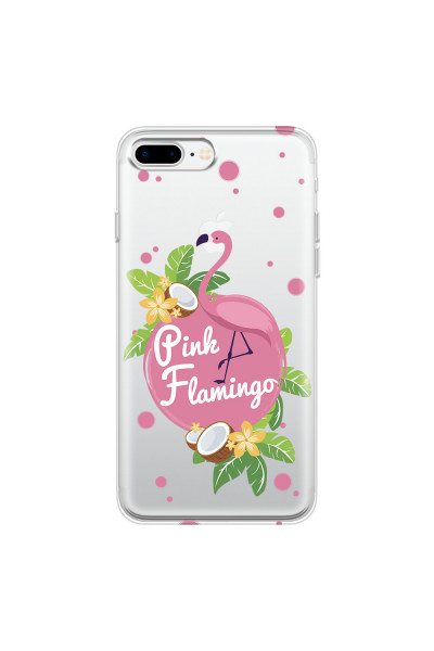 APPLE - iPhone 7 Plus - Soft Clear Case - Pink Flamingo