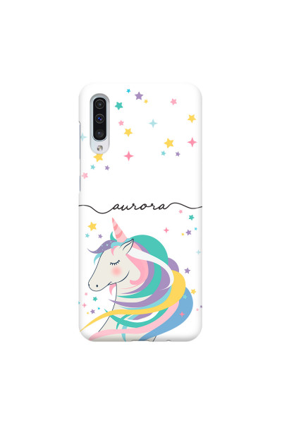 SAMSUNG - Galaxy A50 - 3D Snap Case - Clear Unicorn Handwritten