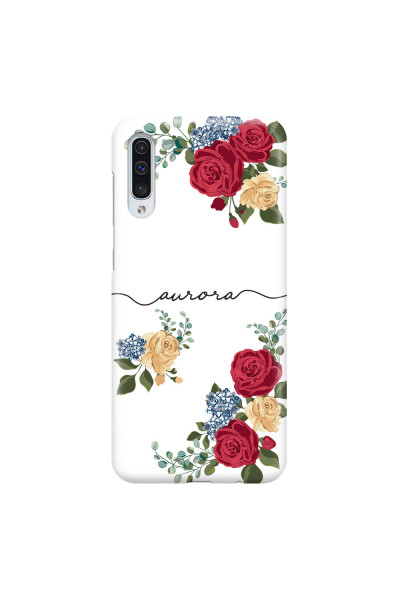 SAMSUNG - Galaxy A50 - 3D Snap Case - Red Floral Handwritten