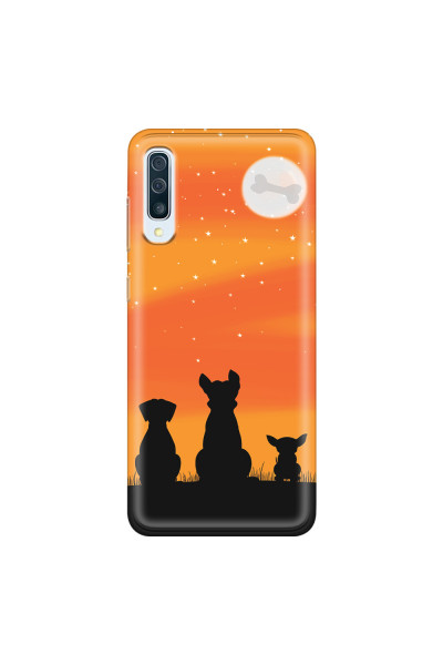 SAMSUNG - Galaxy A50 - Soft Clear Case - Dog's Desire Orange Sky