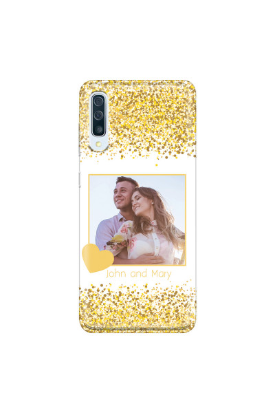 SAMSUNG - Galaxy A50 - Soft Clear Case - Gold Memories