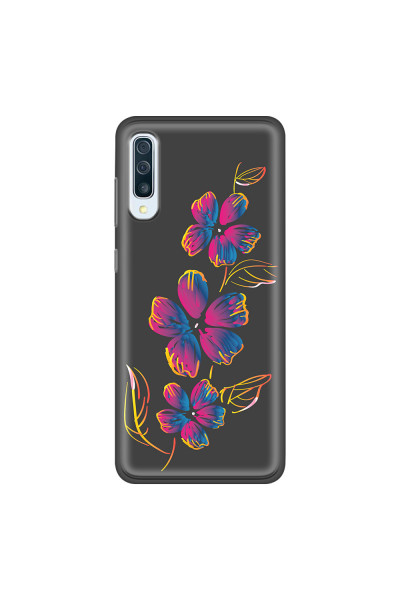 SAMSUNG - Galaxy A50 - Soft Clear Case - Spring Flowers In The Dark