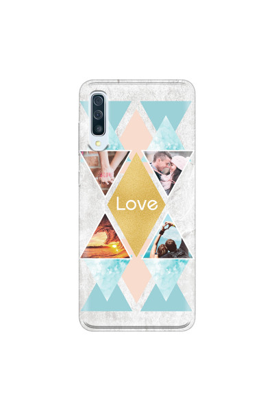 SAMSUNG - Galaxy A50 - Soft Clear Case - Triangle Love Photo