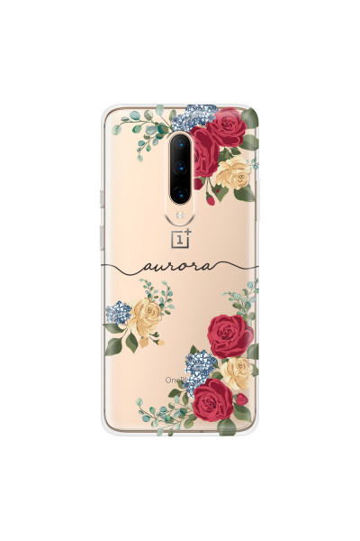 ONEPLUS - OnePlus 7 Pro - Soft Clear Case - Red Floral Handwritten