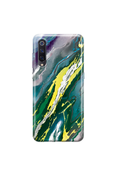 XIAOMI - Xiaomi Mi 9 - Soft Clear Case - Marble Rainforest Green