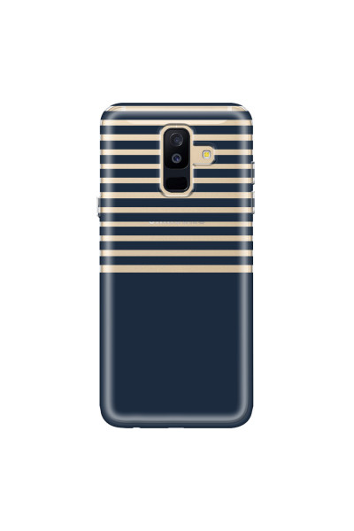 SAMSUNG - Galaxy A6 Plus - Soft Clear Case - Life in Blue Stripes