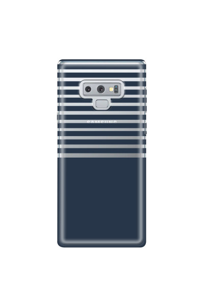 SAMSUNG - Galaxy Note 9 - Soft Clear Case - Life in Blue Stripes