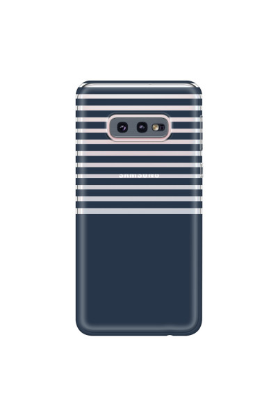 SAMSUNG - Galaxy S10e - Soft Clear Case - Life in Blue Stripes