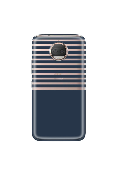 MOTOROLA by LENOVO - Moto G5s Plus - Soft Clear Case - Life in Blue Stripes