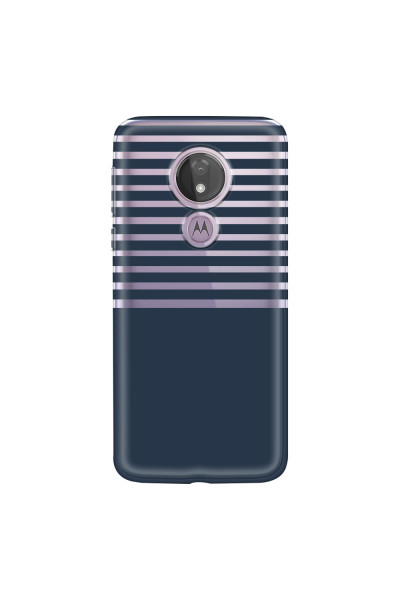 MOTOROLA by LENOVO - Moto G7 Power - Soft Clear Case - Life in Blue Stripes